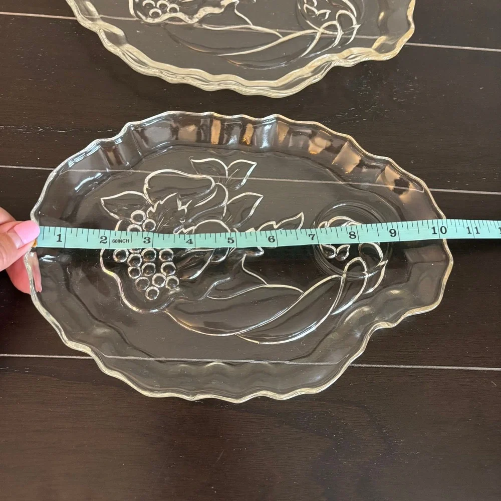 Vintage Federal Glass Cornecopia Luncheon Plates | Set of 2 Plates Only‎
